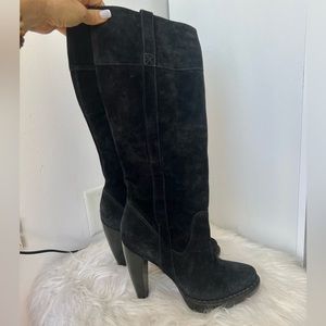 Michael Kors leather suede heeled boots